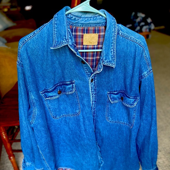 Vintage western, denim button up jacket - Picture 1 of 2
